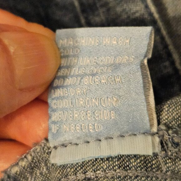 J. McLaughlin Top Size Large Laramie Chambray Denim Balloon Sleeve Blouse Boho - Picture 10 of 12